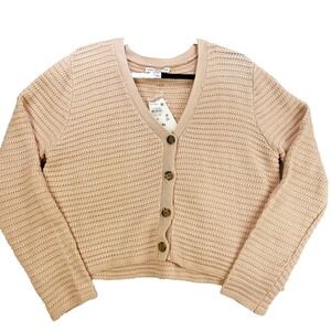 And Now This Womens XL Light Pink 2-Piece Cardigan Camisole Sweater Set